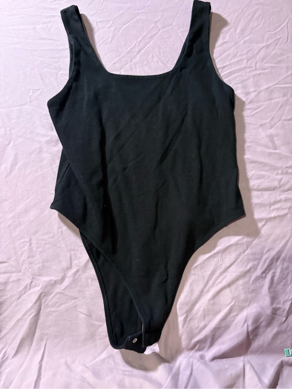 a new day Black womens Scoop Neck One-Piece Bodysuit